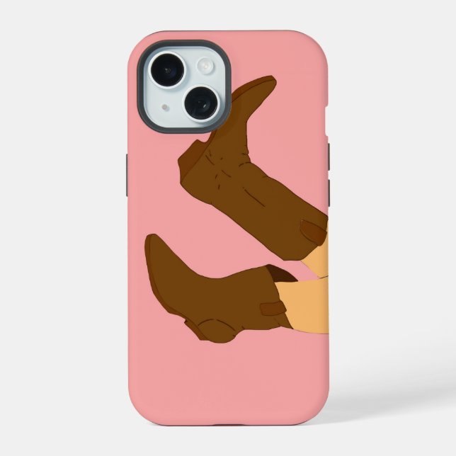 Coque iPhone 15 Bottes de cowboy  (Verso)