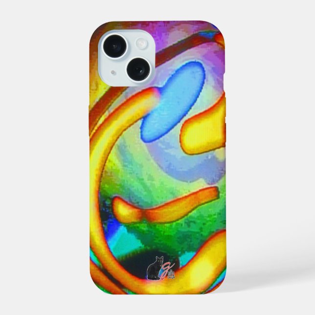 Coque iPhone 15 Boucles d'inspiration pour iPhone (Verso)