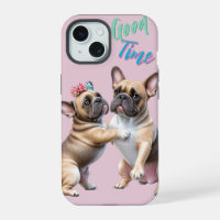 Bouledogue français amoureux de la Saint-Valentin