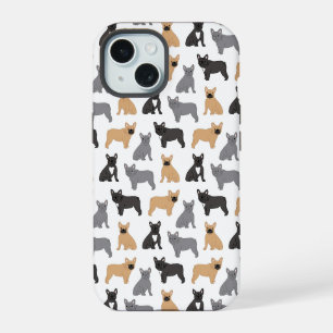 Coque iPhone 15 Bouledogues Français Frenchies - Choisissez Votre