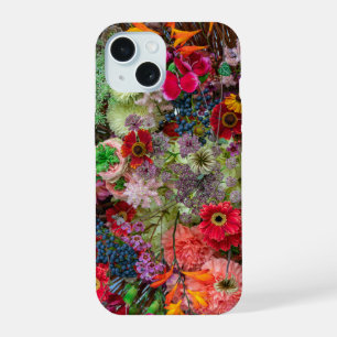 Coque iPhone 15 Bouquet floral automnal riche avec Gerberas et Bai