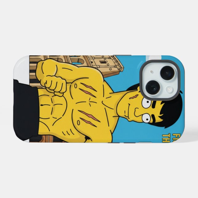 Coque iPhone 15 Bruce lee (Verso Horizontal)