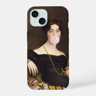 Coque iPhone 15 Buble chewing-gum Diva Madame Ponselle