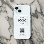 Coque iPhone 15 Business Social Media QR Code noir<br><div class="desc">Améliorez votre image de marque grâce à notre coque iphone personnalisé ! Conçu pour faire ressortir votre marque, ce coque présente votre logo en évidence. Sous le logo, nous avons ajouté un code QR pratique pour un accès facile à votre site Web ou à vos promotions. De plus, il y...</div>