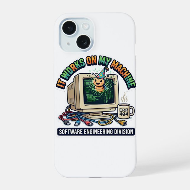 Coque iPhone 15 Ça fonctionne sur ma machine - Programme d'ingénie (Verso)