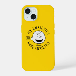 Coque iPhone 15 cacahuètes   Charlie Brown Nervous depuis 1950