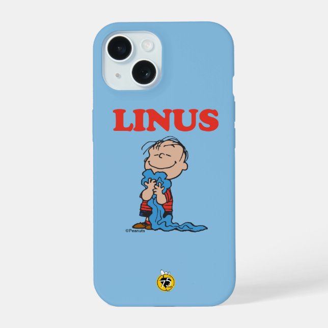 Coque iPhone 15 cacahuètes | Linus Blanket Smile (Verso)