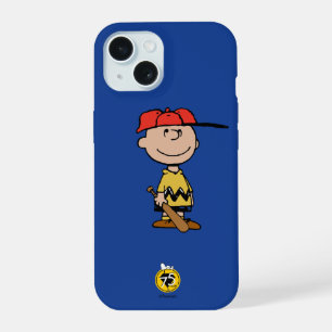 Coque iPhone 15 Cachou Sourire de baseball de Charlie Brown