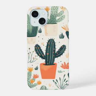 Coque iPhone 15 Cactus amusant iPhone couverture