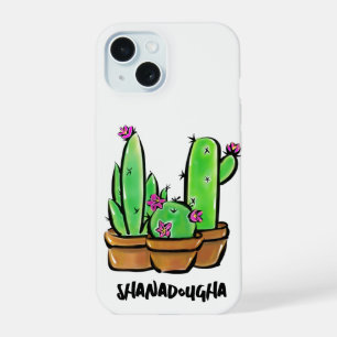 Coque iPhone 15 Cactus mignons cactées succulentes 
