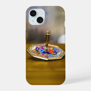 Coque iPhone 15 Cadeau de dreidel de Hanukkah SlipperyJoe à base o