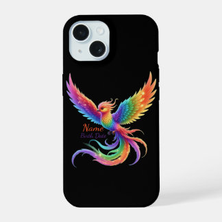 Coque iPhone 15 Cadeau personnalisé de nom et date de naissance de