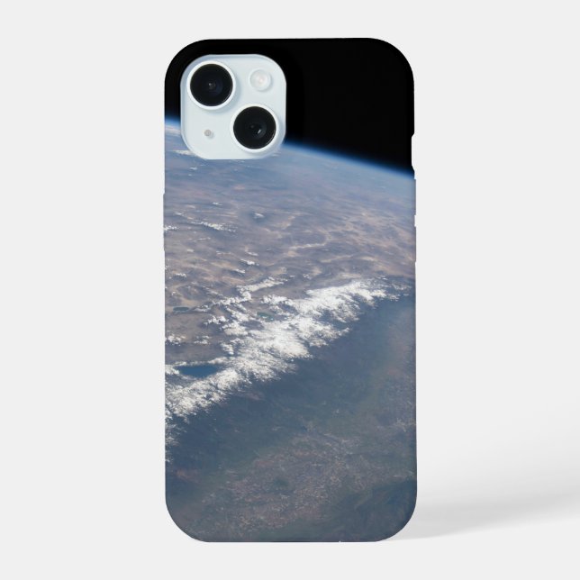Coque iPhone 15 Californie et Nevada vus de l'espace. (Verso)