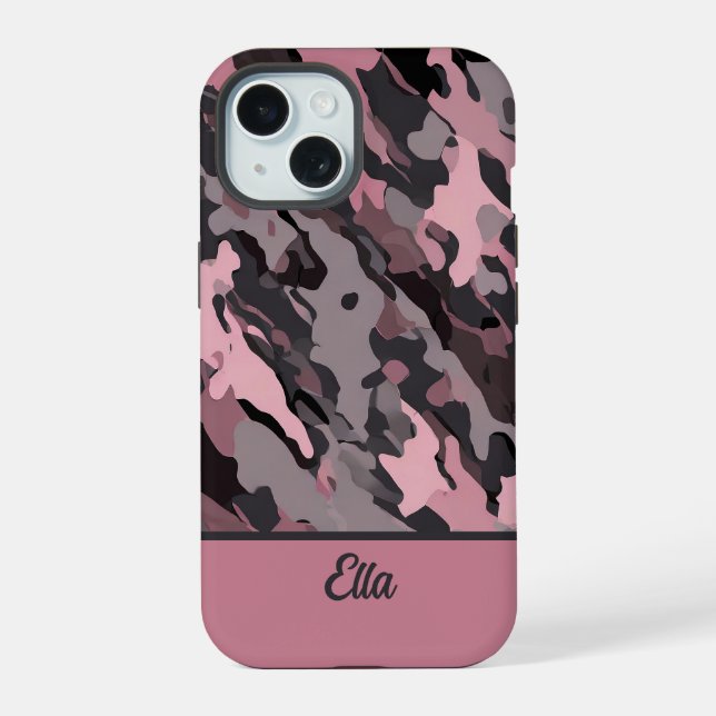 Coque iPhone 15 Camo Contemporain  (Verso)