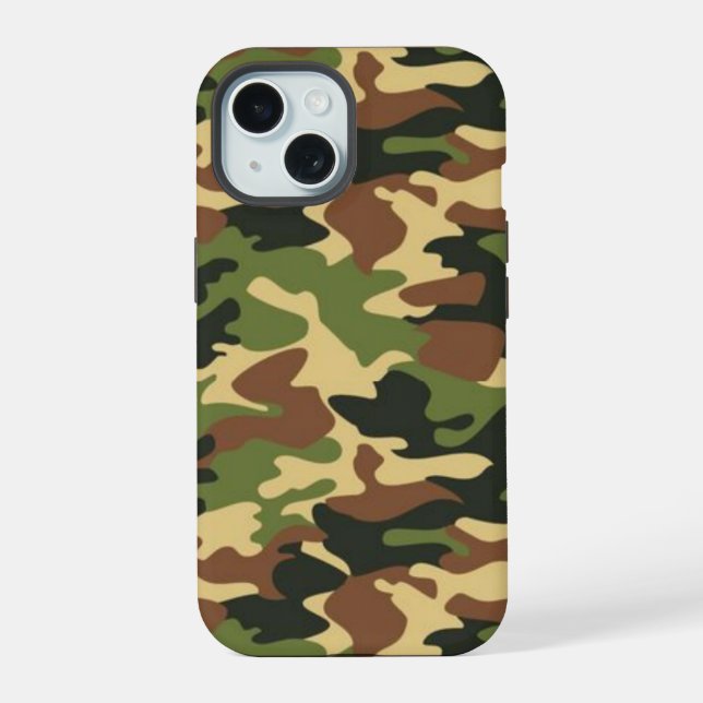 Coque iPhone 15 camouflage (Verso)