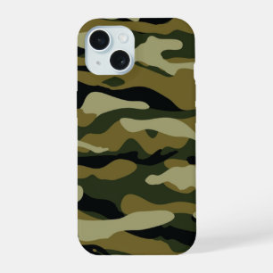 Coque iPhone 15 Camouflage Vert Chasseur