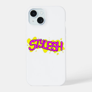Coque iPhone 15 Capa iPhone Branca Stylesh Personalizada