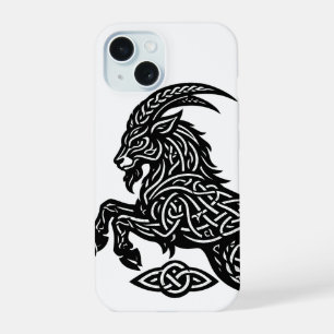 Coque iPhone 15 Capricorne — Encre Hantée Zodiaque Bouc‑Poisson