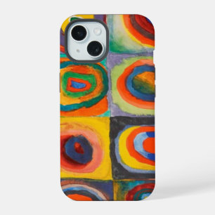 Coque iPhone 15 Carrés de Kandinsky Cercles concentriques