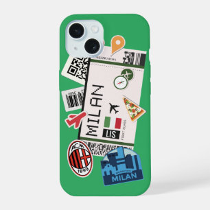 Coque iPhone 15 Carte d'embarquement pour Milan