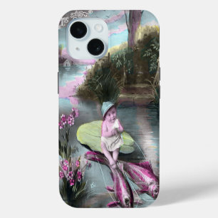 Coque iPhone 15 Carte postale vintage French April Fool