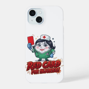 Coque iPhone 15 Carton de médecin pour les blessures de football a