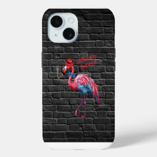 Coque iPhone 15 Casquette de Flamant rose Dapper officiellement à