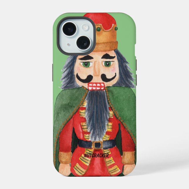 Coque iPhone 15 Casse-noisette de dessin animé unique avec monogra (Verso)