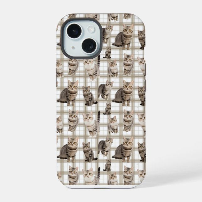 Coque iPhone 15 Cat Kitty iPhone 15 Téléphone (Verso)