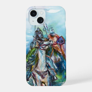 Coque iPhone 15 CAVALIERS DANS LA TEMPÊTE Chevaliers médiévaux à c