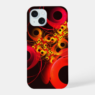Coque iPhone 15 Cercles colorés Motif d'art Abstrait moderne #08