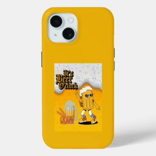 Coque iPhone 15 C'est la bière à l'heure Tasse à bière Personnage