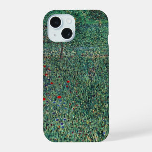 Coque iPhone 15 Champ de fleurs à Litzlberg Klimt, paysage vintage
