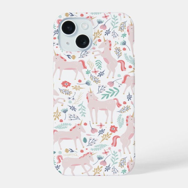 Coque iPhone 15 Champs Unicorne (Verso)