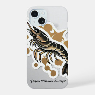 Coque iPhone 15 "Charme nautique doré"