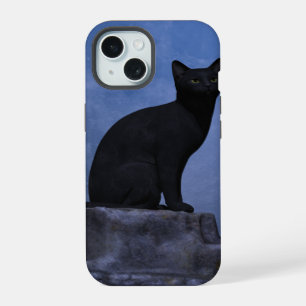Coque iPhone 15 Chat éclairé par la lune