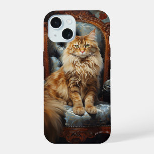 Coque iPhone 15 chat Maine Coon