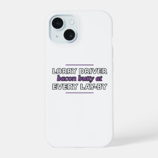Coque iPhone 15 Chauffeur de Camion : Sandwich Bacon à Chaque Aire