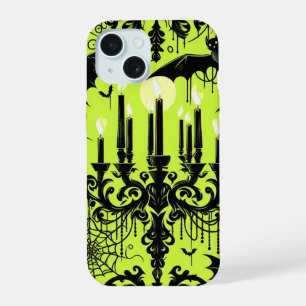 Coque iPhone 15 Chauves-souris et bougies