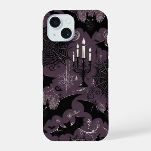 Coque iPhone 15 Chauves-souris & Toiles d'araignées