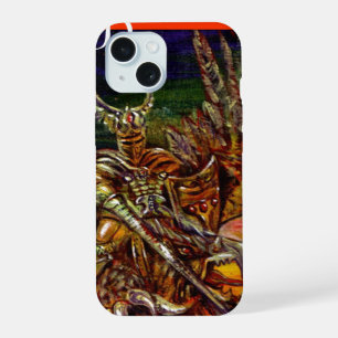 Coque iPhone 15 CHEVALIER SOMBRE ET Imaginaire DRAGON