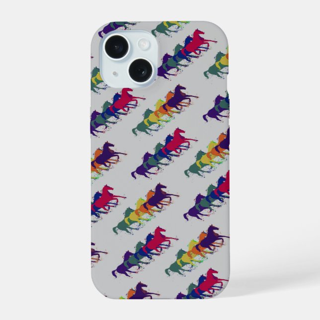 Coque iPhone 15 chevaux (Verso)