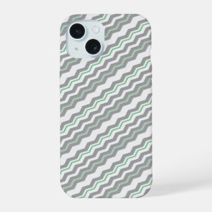 Coque iPhone 15 Chevron Diagonal Moderne avec détails de couleur a