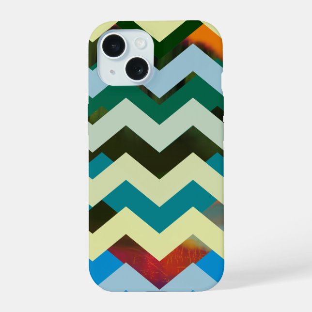 Coque iPhone 15 chevron - élégant modelé (Verso)