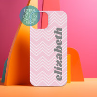 Chevron Motif - Pink funky Script Name