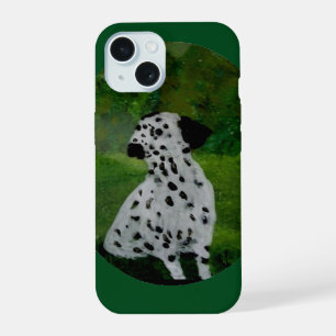 Coque iPhone 15 Chien Art Dalmatie Couleur personnalisée