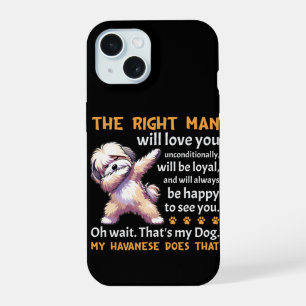 Coque iPhone 15 Chien Havanais Drôle