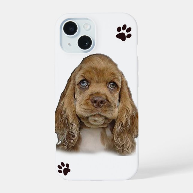 Coque iPhone 15 Chiots (Verso)