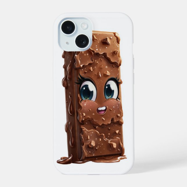 Coque iPhone 15 Chocolate Bar Phone Case | Sweet & Fun Chocolate D (Verso)