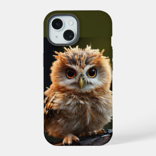 Coque iPhone 15 Chouette bébé mignon oiseau nature animal humour a
